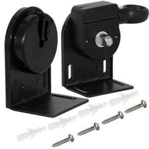 메듀 그늘 교체 부품, 무선 크랭크 키트, 롤러 장착 브래킷, 쿨라루 외부 선 그늘, 실외 블라인드(블랙, 브래킷)용