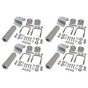 (4) 궁극의 알루미늄 및 스테인리스 스틸 보트 트레일러 회전식 탑 벙커 브래킷 키트 - 10인치