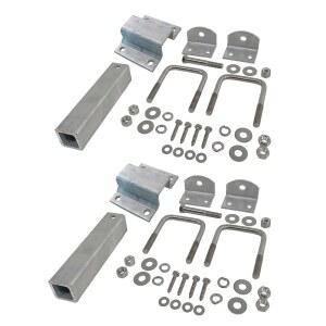 (2) 궁극의 알루미늄 및 스테인리스 스틸 보트 트레일러 회전식 탑 벙커 브래킷 키트 - 10인치