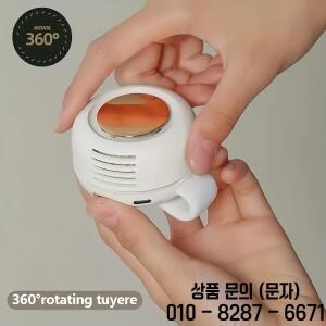 휴대용 무소음 팬 미니 USB 충전식 블레이드리스 전기 클립온 조정 가능한 3단 속도 허리 바디