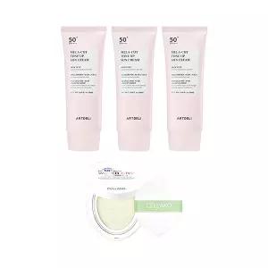 아트델리 멜라컷 톤업 선크림 50ml x3 + 셀라보 선쿠션 시즌2 23g