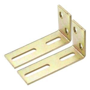 슬라이딩 도어용 조절 가능한 Uxcell 2Pcs L-브래킷, 두꺼운 도어 휠 직각 브래킷 슬라이드 게이트 가이드 롤러 마운트(0.5인치 구멍)