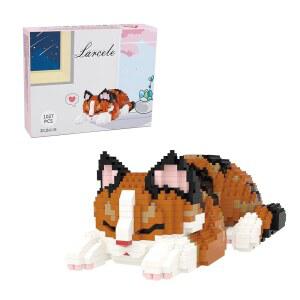 라셀 마이크로 빌딩 블록 세트, 12년 이상 된 DIY 미니 장난감 벽돌, 1027피스 KLJM-05 (토르투아쉘 고양이)