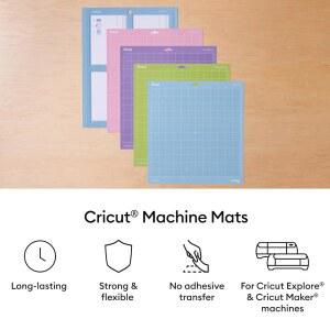 크리컷 스탠다드 그립 머신 사용 매트 커팅 공예용 비닐 필름이 호환 함께 재사용 카드스톡 있는 메이커와 12인치 등과 매트 익스플로러 가능한 12인치 3개 아이언 보호