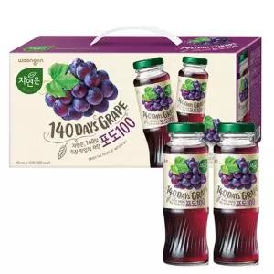 웅진 자연은 포도 주스 180ml 12병 식품 음료 간식 커피 다과 행정실 녹차 티백 라떼 블랙커피 아메리카노