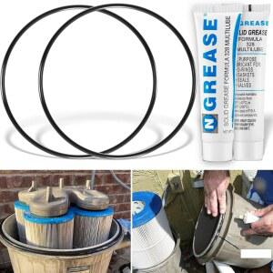 헤이워드 스타 클리어 플러스 풀 카트리지 필터 시리즈 및 분리 탱크 U9-228A C751 C900 C1200 C17502용 SPX0327 방수 윤활유 교체용 CX900F 0-240 헤드 뚜껑 O-링 2팩