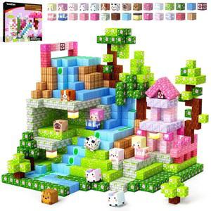 고비덱스 100PCS 마그네틱 블록, 3세 이상 소녀를 위한 장난감 제작, 공주를 업그레이드된 STEM 감각 선물, 유아를 자석 게임