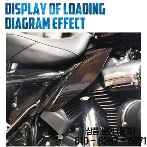 Harley Touring Road Street Glide FLHTK Ultra 17 2024 용 열 실드 프레임 에어 디플렉터가있는 오토바이