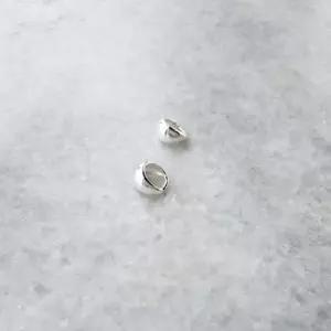 원터치 이어링 물방울 데일리 국내제작 모양 실버925 은귀걸이 (SILVER)