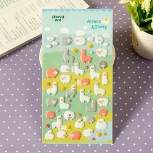 아기자기한 귀여운 에폭시 동물 다이어리 데코스티커 RIf4+6fny