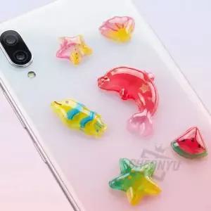 워터멜론 미니 봉봉스티커 그라데이션 램덤 170383