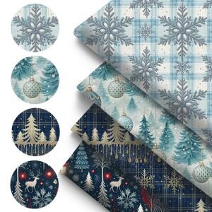 50x145cm 크리스마스 프린팅 폴리 에스터 코튼 원단 티슈 바느질 퀼트 직물 재료 DIY 수제