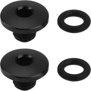 SING F LTD 2세트 자전거 블리드 스크류 O 링 바이크 스플릿 바디 오일 캡 TC4 티타늄 합금 M5x10mm 볼트