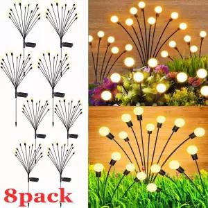 태양열 정원 조명, 바람에 흔들리는 태양 빛, 야외 장식 마당 파티오 통로