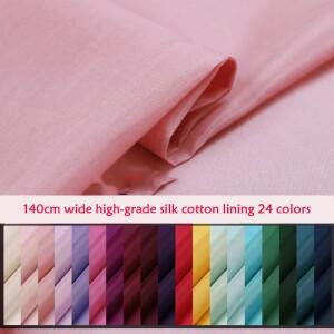 100x140cm  프린팅 염색 실크 면직물 단색 기본 안감 미터 레드 화이트