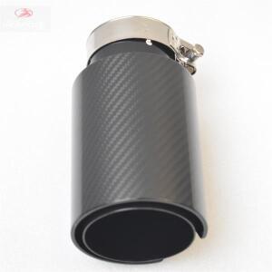 밝은 검정색 카본 스테인리스 스틸 스텐 자동차 차량용 호환 부품 머플러 팁 배기 시스템 파이프 범용 호환