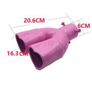 범용 호환 트윈 배기 팁 하트 모양 테일 스로트 외부 수정 호환 액세서리  스테인레스 머플러 이중 파이프