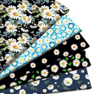 데이지 꽃 프린팅 폴리 에스터 순수 코튼 소재 패치 워크 조직 바느질 퀼트 직물 DIY 천