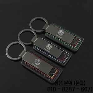 폭스바겐 호환 VW R라인 GTI 파사트 티구안 비틀 MK6 사기타르 투아렉 CC 악세사리용 가죽 자동차 키체인