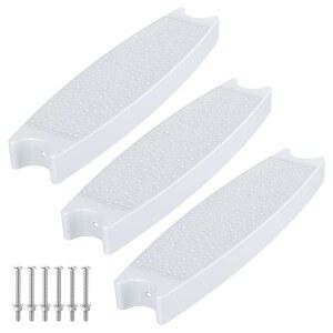 18인치 범용 수영장 사다리 계단(3팩) - 실내/지상 수영장용 스테인리스 스틸 볼트로 된 고강도 성형 플라스틱 교체 링 볼트 6개와 반사 스트립 3개 포함