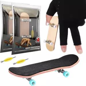 2피스 나무 핑거 스케이트보드 파크 미니 핑거보드 장난감 전문가용 나사 드라이버 핑거팁 무브먼트 청소년