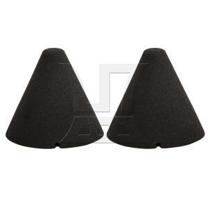 2개 1.38x1.46인치 피에조 트리거 폼 콘 전자 드럼 악기용 호환 블랙