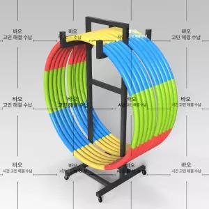 거치대 로프 밴드 보관대 로프걸이대 이동식 행거 바퀴