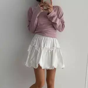 [하프클럽/셀러허브_여성트랜드패션]여자 러블리 벌룬 리본 발레코어 미니