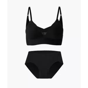 REALCOMFY [SET] 서포트 프리컷 저중심 일체형 브라렛  팬티 _ BALCK 2102572