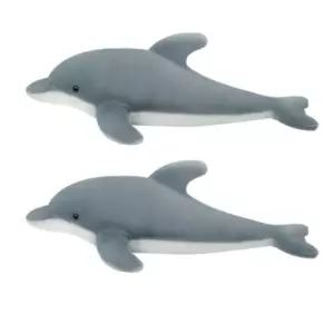 컬렉타 아기 돌고래 인형 장난감 애착 동물 선물 X2개