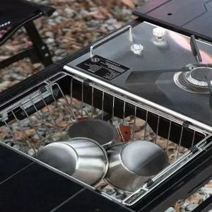 폴딩 와이어 바스켓 캠핑용 바구니 수납용 세탁물 접이식