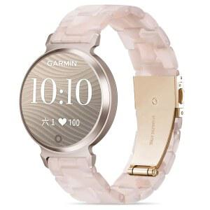 [미국배송] 가민 릴리 2 액티브 워치 밴드 레진 14MM 손목밴드 팔찌 교체 스트랩 / 클래식 스마트 액세서리와 호환되며 스테인리스 스틸 버클이 있는 여성용