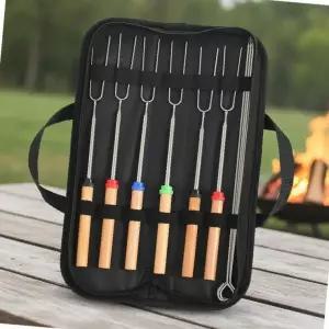 캠핑 스테인리스 마시멜로 꼬치 10P 세트 길이조절 구이용 스틱