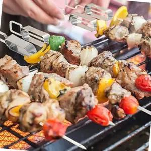 스테인리스 플랫 바베큐 꼬치 35cm 5P 세트 캠핑 조리 도구