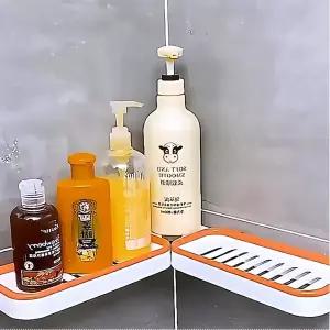 1초 설치 물고임 제로 틈새 코너를 살리는 무타공 욕실 주방 정리 트레이