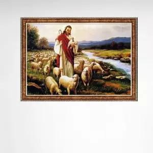 1000pcs 1000피스 예수와 양 직소퍼즐 앤틱골드액자포함