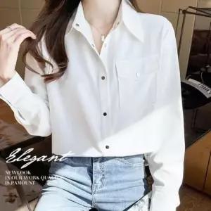 [옷은날개] 여성원포켓카라블라우스