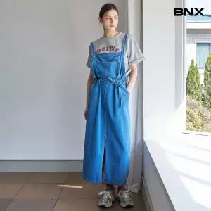 [롯데백화점]비엔엑스 허리 스트랩 데님 멜빵 원피스 (BY2OP005L0)