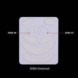 Esports Tiger ICE 버전 V2 마우스 스케이트 Ninjutso Sora V2/4K 범용 호환 무선 흰색 ARC 글라이드 용
