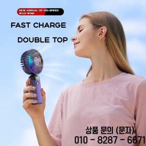 2026년형 핫 핸드헬드 미니 선풍기 접이식 휴대용 목걸이형 5단 속도 조절 USB 충전식 거치대 및 디스플레