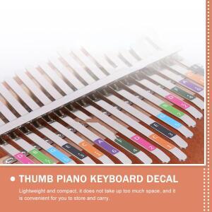 2시트  피아노 스티커 세트 칼림바 톤 라벨 입문용 호환 스케일 경량 탈착식 잔여물 없는 학습 도구