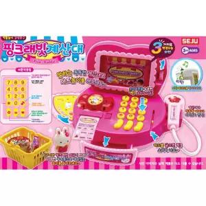 핑크래빗 마트 계산대 셈 계산놀이 토이 역할 음식점놀이 완구 엄마놀 여자아이 식당