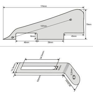 레스폴 LP용 호환 교체용 호환 베이스 쉴드 가드 보드 일렉트릭 기타 스크래치 플레이트 마운팅 홀더 포함