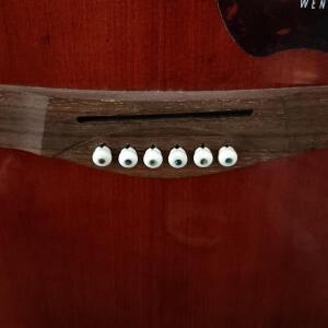 6개 암소 뼈 문자열 손톱 기타 현 핀  고정 어쿠스틱 브리지