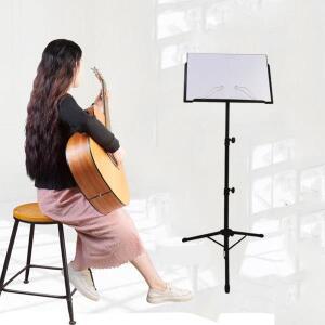 휴대용 호환 금속 보면대 분리형 악기 피아노 바이올린 기타 시트 음악 블랙