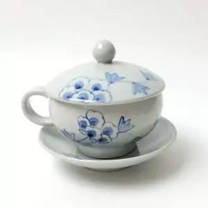 한방차 도자기 페인팅 커피 전통 쌍화차 찻잔 손잡이 라떼