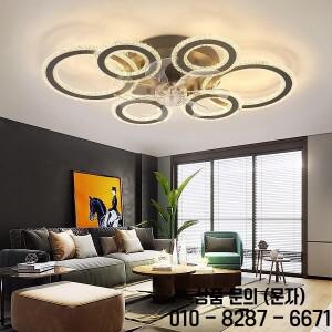 76CM 스마트 천장 선풍기 DC 모터 6단계 회전 침실 조명 LED 디밍 가능 저소음