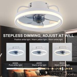 LED 조명 천장 선풍기 심플하고 모던한 전기 포함) 가정용 스마트 간편)