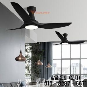 Tuya 스마트 천장 팬 LED 조명 DC 모터 강한 바람 음소거 램프 블랙 화이트 52 인치 60 110V 원격 제어