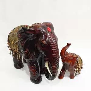 마블 모녀 코끼리 2P 인테리어 고급 테이블 장식 소품